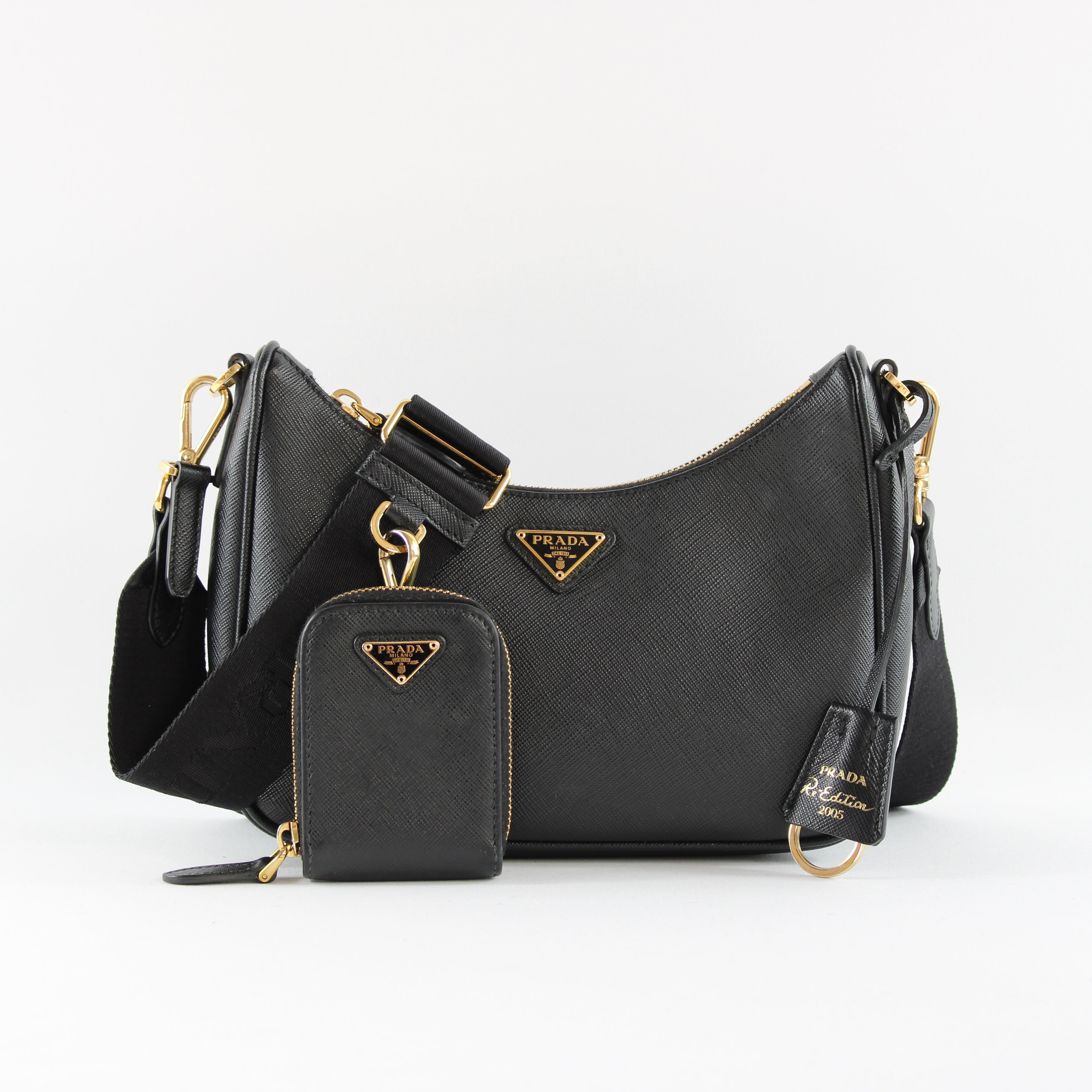 Re Edition 2005 Saffiano Leather Prada Purse Grey Prada